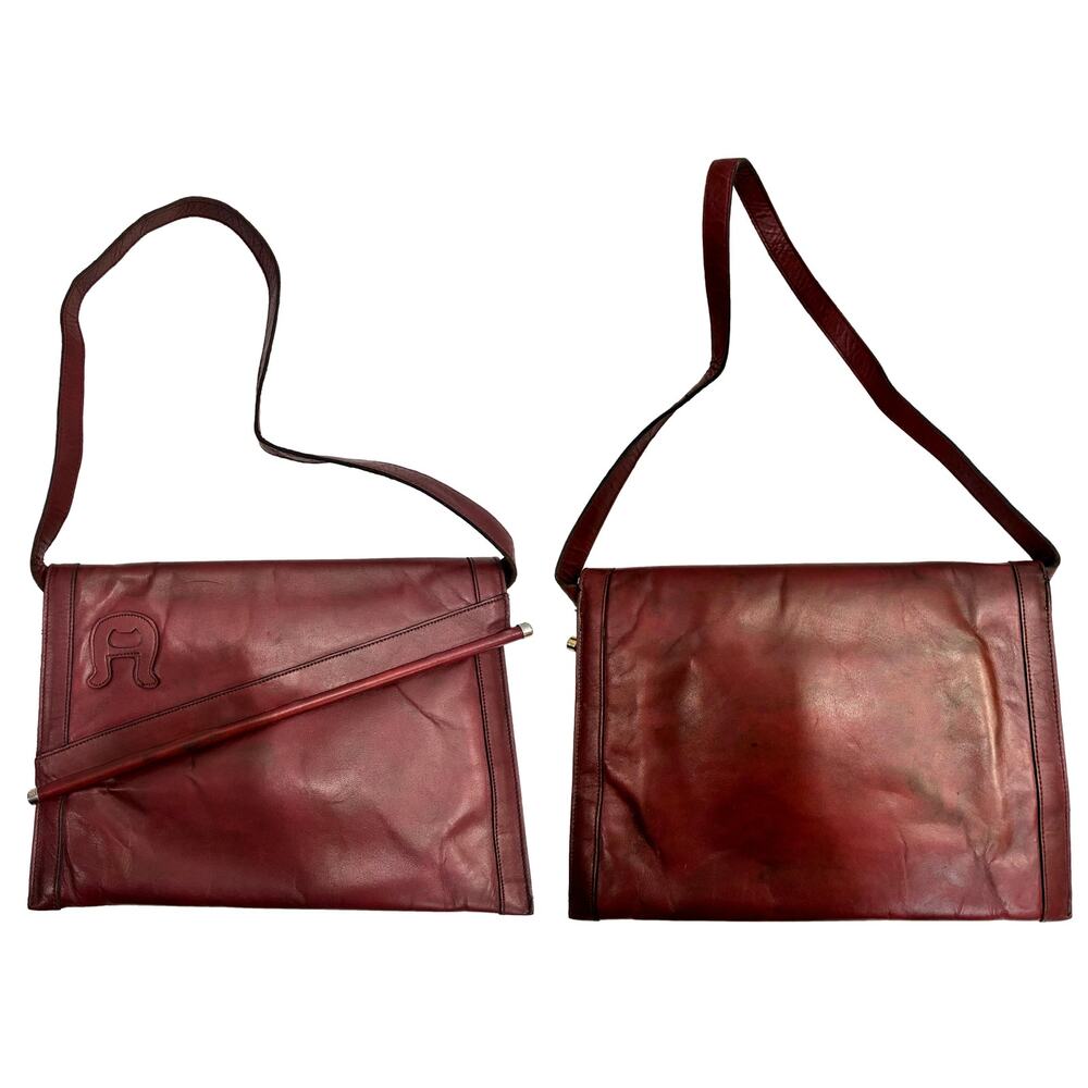 Vintage Etienne Aigner Cordovan Leather Envelope Clutch Shoulder Bag Handmade - Picture 3 of 14
